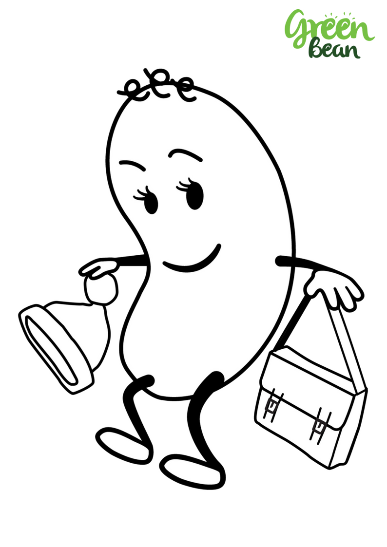 green bean clipart black and white