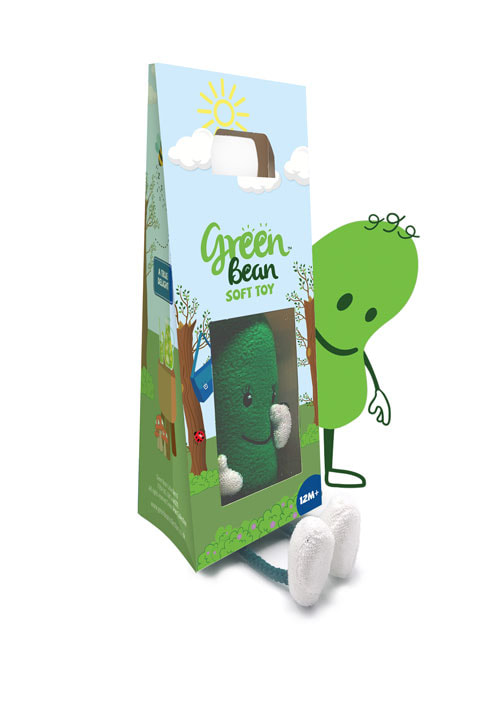 Our adorable Green Bean Soft Toy is a delight little ones. The perfect cuddly friend  with!